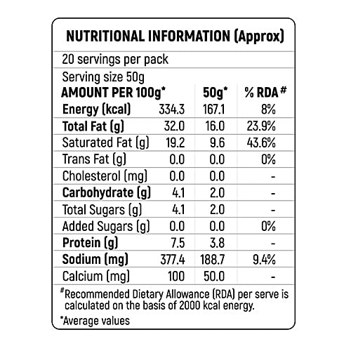 Milky Mist Cream Cheese, 1 kg Natural & Fresh, Smooth & Creamy, No Added Preservatives