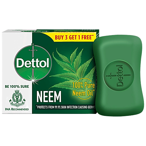 Buy Dettol Neem Bathing Soap Bar 100 Pure Neem Oil, Provides 99.9