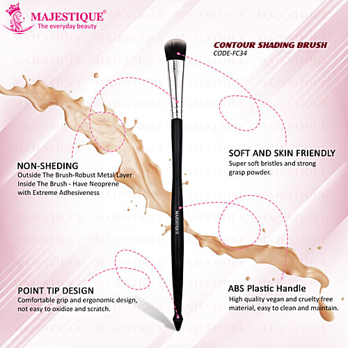 Majestique Contour Shading Brush - Soft & Smooth Bristles, For Makeup, 1 pc
