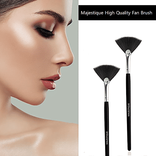 Buy MAJESTIQUE Facial Fan Brush MultiUse, Makeup Tools, For