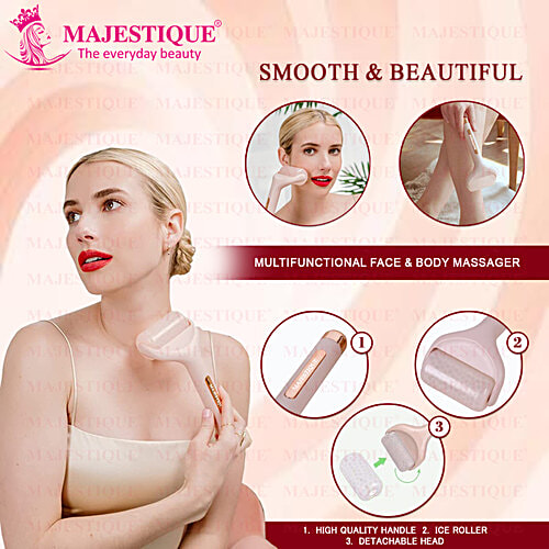Majestique Ice Roller Face Massager - Skin Care Tools, For Face Tightening, Brighten Complexion, 1 pc  