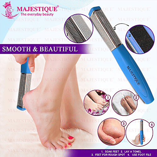 Buy MAJESTIQUE Double Sided Foot File - Pedicure, Heel Rasp, Safe, For ...