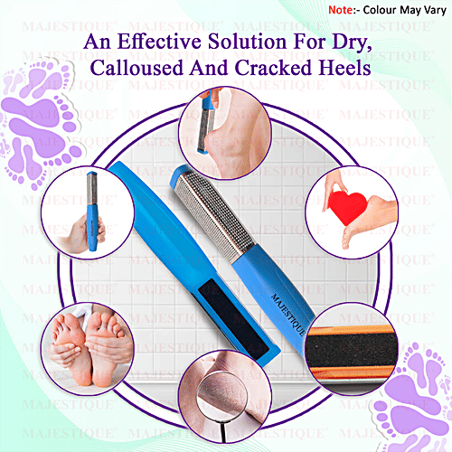 Buy MAJESTIQUE Double Sided Foot File Pedicure, Heel Rasp, Safe, For Dead Skin Foot Online at