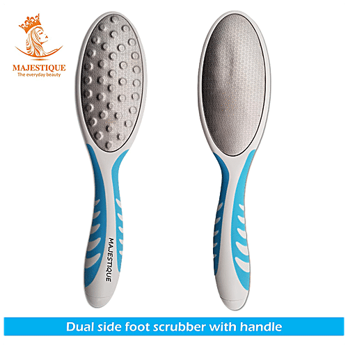 Buy MAJESTIQUE Dual Side Foot Scrubber With Handle Callus Remover