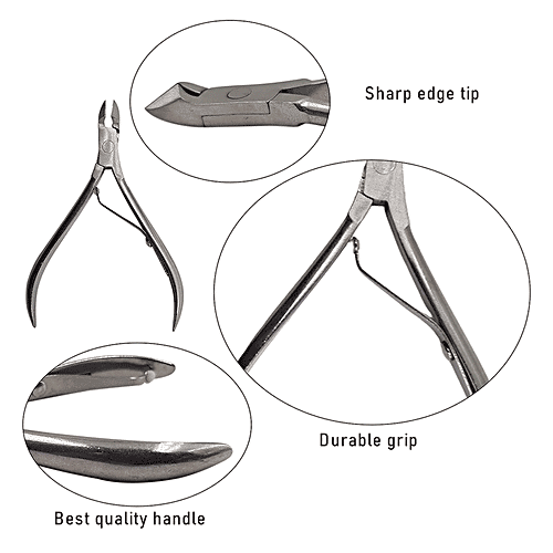 Majestique Professional Cuticle Trimmer/Nipper - Stainless Steel, Sharp Edge Tip, Durable, 1 pc