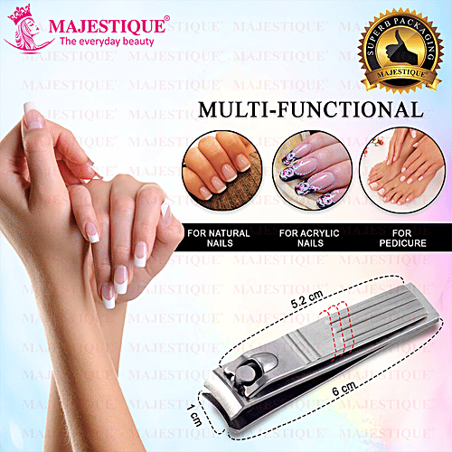 Majestique Compact Nail Clipper - Stainless Steel, For Men & Women, 1 pc