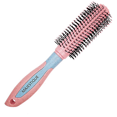 Buy MAJESTIQUE Round Blow Dry Brush Flexible Bristles, Prefect For Wet & Dry Hair Online at