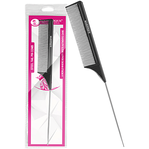 Majestique Steel Tail Pin Comb - Heat Resistant, Perfect For Salon Use, Women's & Girls Hair, 1 pc  