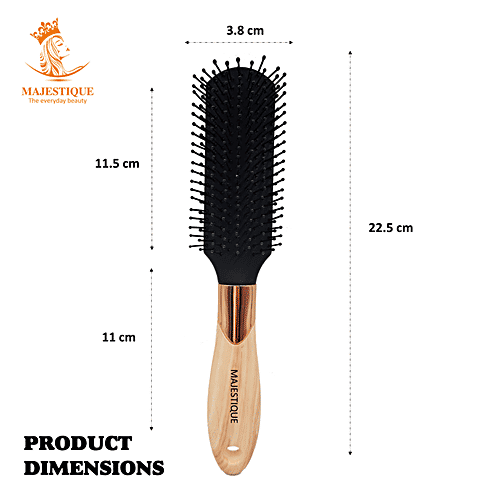 Buy MAJESTIQUE Hair Brush Nylon Bristles, Comfortable Grip, Easily