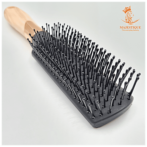 Buy MAJESTIQUE Hair Brush Nylon Bristles, Comfortable Grip, Easily