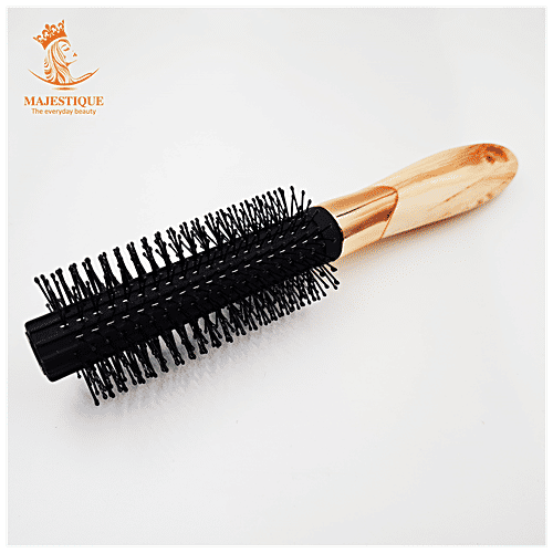 Buy MAJESTIQUE Roller Hair Brush Nylon Bristles, Strong Grip Handle