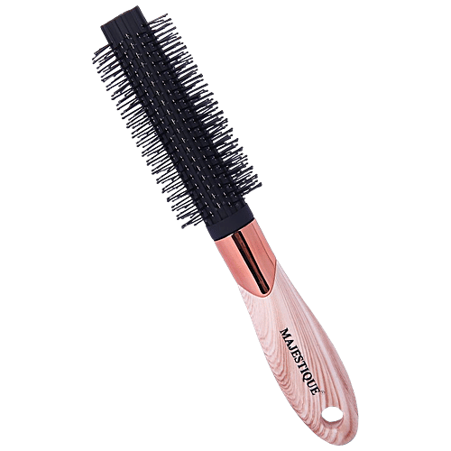 Buy MAJESTIQUE Roller Hair Brush Nylon Bristles, Strong Grip Handle