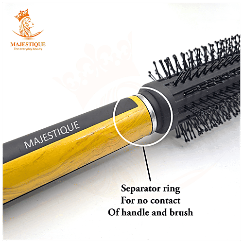 Buy MAJESTIQUE Roller Detangle Hair Brush Round, Flexible Bristles, Prefect For Wet & Dry Hair