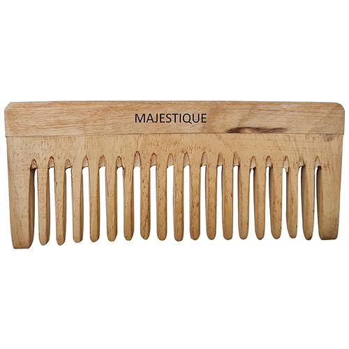 Buy MAJESTIQUE Wooden Hair Comb - Wide Tooth, Anti-Static, Easily Detangles  Hair Online at Best Price of Rs 189 - bigbasket