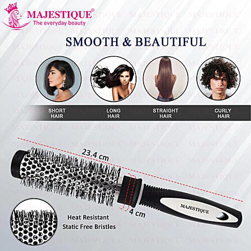 Majestique Roller Blow Dry Hair Brush - Small, Flexible Bristles, Easily Detangles Hair, 1 pc  