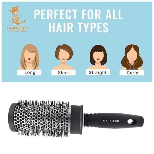Buy MAJESTIQUE Blow Dry Roller Brush - Large, Comfortable Grip,  Lightweight, For All Hair Types Online at Best Price of Rs 399 - bigbasket