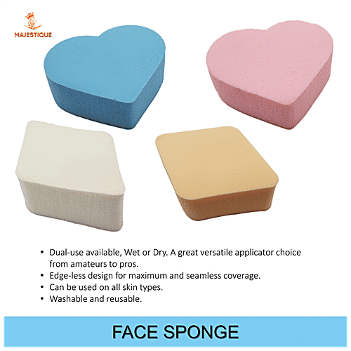 Buy MAJESTIQUE Face Sponge Soft, Washable, Beauty Blender, For Makeup
