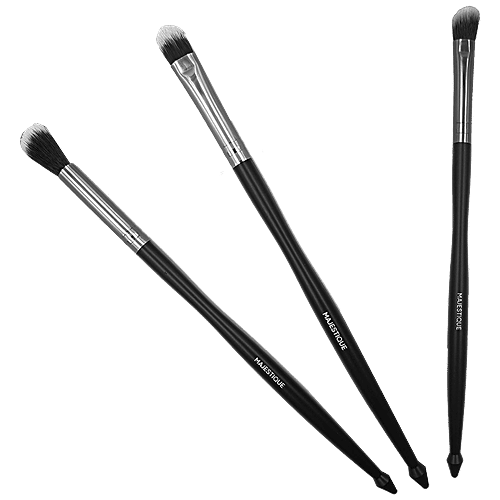 Buy MAJESTIQUE Face Brush Set Trio Dome Shader, Concealer & Angled Contour Brush Online at