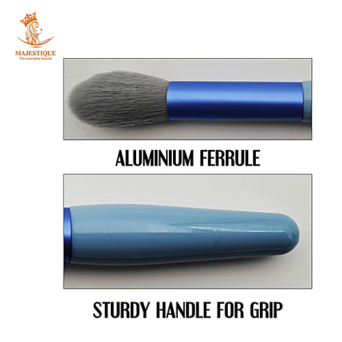 Majestique Makeup Brush Collection Set - Sturdy Handle, Soft, Skin-Friendly, Washable, 8 pcs  