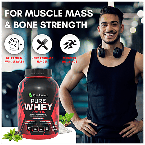 Pure Nutrition  Pure Whey Protein Powder For Muscle Mass & Bone strength - Chocolate Cream Flavour, 2 kg  