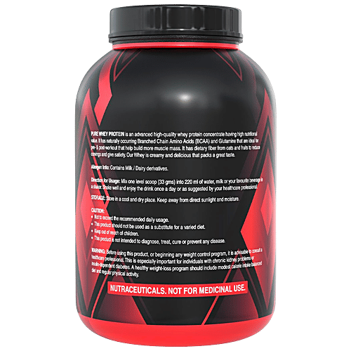 Pure Nutrition  Pure Whey Protein Powder For Muscle Mass & Bone strength - Chocolate Cream Flavour, 2 kg  