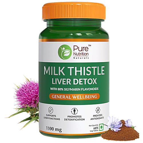 Buy Pure Nutrition Milk Thistle Liver Detox Supplement For General Wellbeing With 80