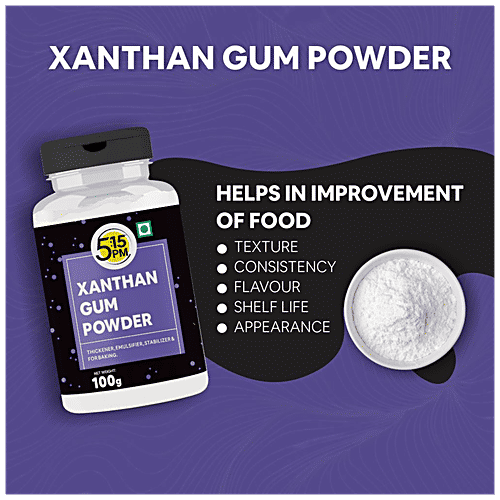 5:15PM Xanthan Gum Powder - Thickening Binding Agent, For Gluten Free Baking, Cooking, Non-GMO, 100 g  