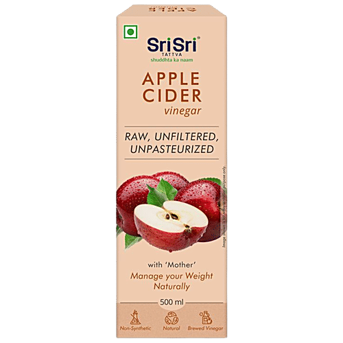 Buy Sri Sri Tattva Apple Cider Vinegar Juice Raw, Unfiltered, Unpasteurized, Natural & Brewed