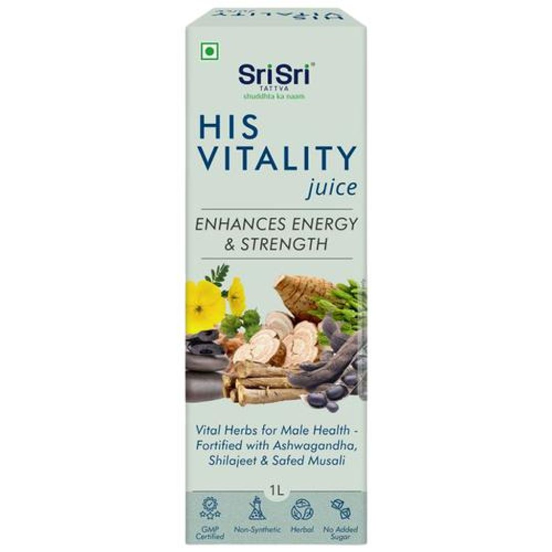 Sri Sri Tattva His Vitality Juice - Vital Herbs For Male Health For Stength & Energy, 1 L 