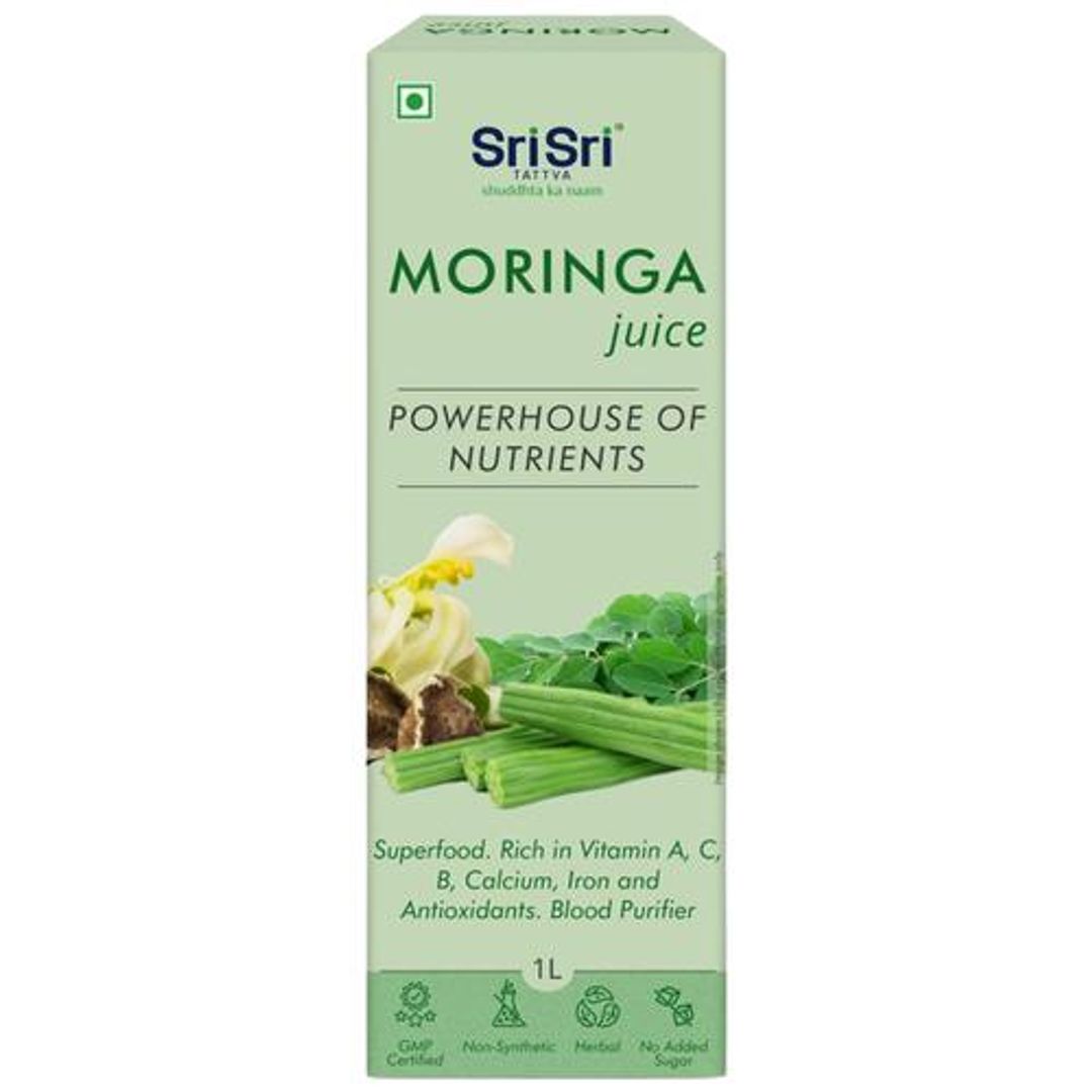 Sri Sri Tattva Moringa Juice - Powerhouse Of Nutrients, Rich In Vitamin C, Calcium & Blood Purifier, 1 L 