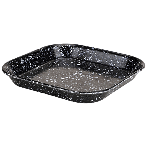 DP Square Snack Tray - Black Dot, Melamine, 1 pc (Set of 2)