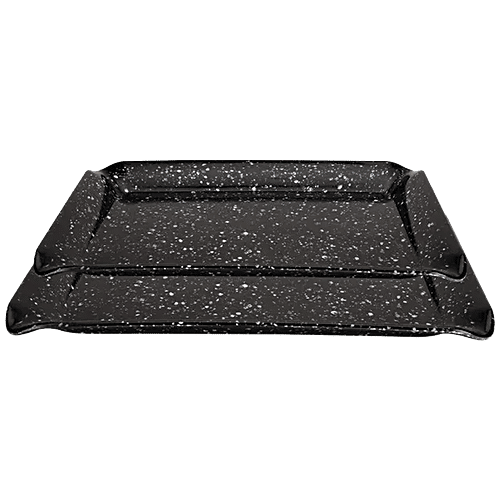 Buy DP Coral Serving Tray Set Black Dot, Rectangle, Melamine Online