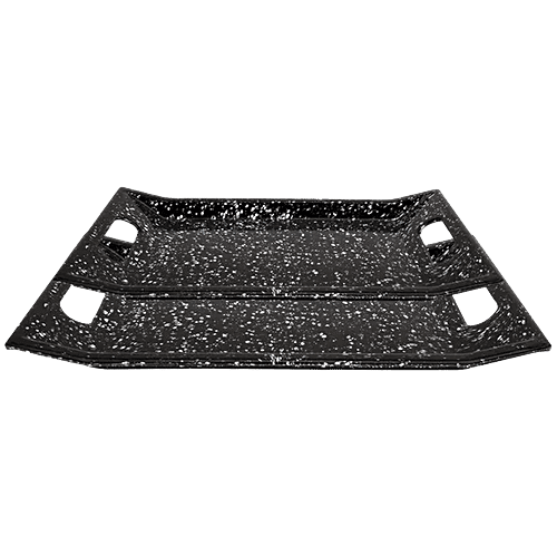Buy DP Nano Serving Tray Set Black Dot, Rectangle, Melamine Online at