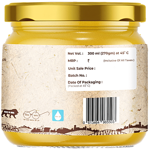 Vedaaz A2 Desi Gir Cow Ghee - Rich In Antioxidants, Boosts Overall Health, 300 ml  