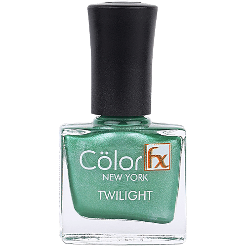 Color Fx Twilight Metallic Matt Nail Enamel - Non-Toxic & Yellowing, Long Lasting, 9 ml Green Gel - 159