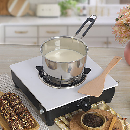 Buy Jensons Stainless Steel Saucepan Induction Base, 18 cm, With