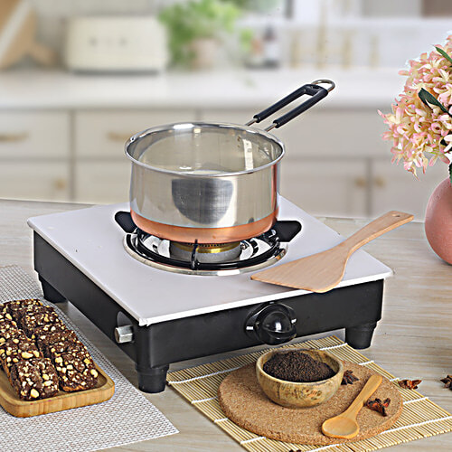 Jensons Stainless Steel Copper Bottom Sauce Pan - Strong, Durable, Heat Resistant, 18 cm, 1 pc  