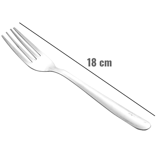 Jensons Dessert Stainless Steel Fork Set - Strong, Durable, Silver, 4 pcs  