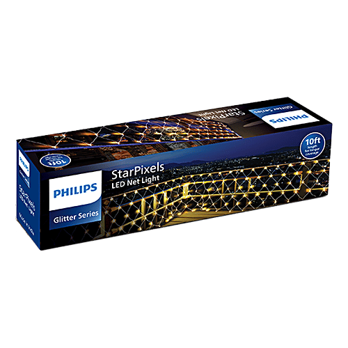 Philips Starpixels 108 LEDs Net Light - 9W, 10 Ft, Bright, Warm White, For Home Décor, Festive, Diwali, 1 pc  