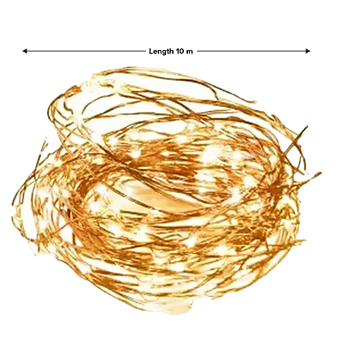 Syska 2.5-Watt 10 m 100 LEDs String Light - Yellow, 1 pc  