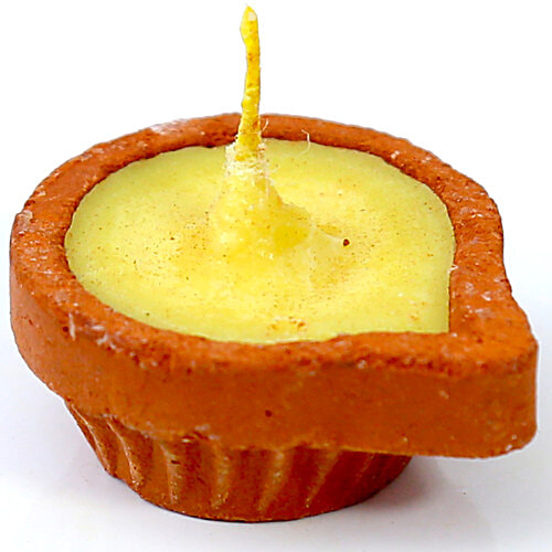 Tota Pure Cow Ghee Diyas - Wax Free, 1 pc (Set of 10) 