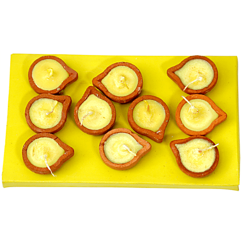 Tota Pure Cow Ghee Diyas - Wax Free, 1 pc (Set of 10) 