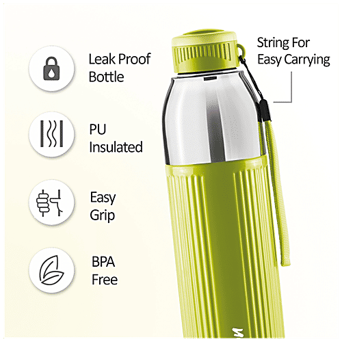 Milton Kool Glossy 900 Plastic Water Bottle - Green, 680 ml  