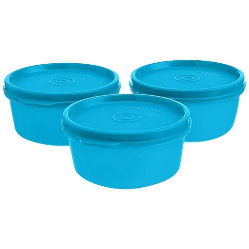 Signoraware Tiny Wonder Plastic Container Set, 200ml, Set of 3, T Blue
