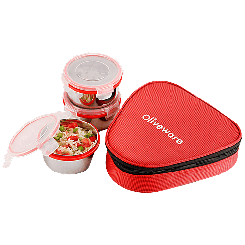 Buy Oliveware Freshy Lunch Box Set With Bag Dist AirTight & Spill