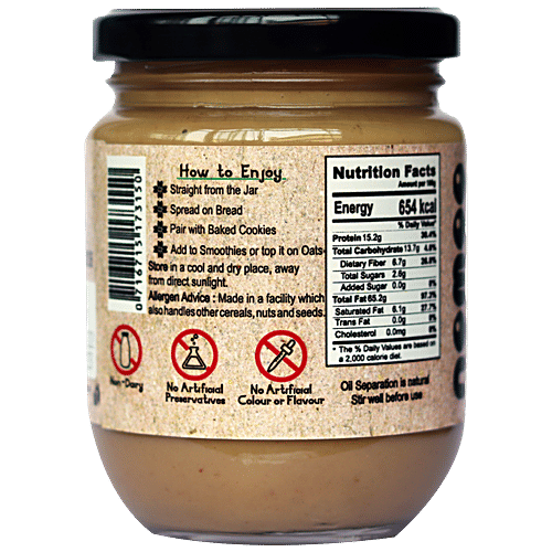 Buy NOMOO Just1 Premium Nut Butter, Walnut, Unsweetened, Smooth
