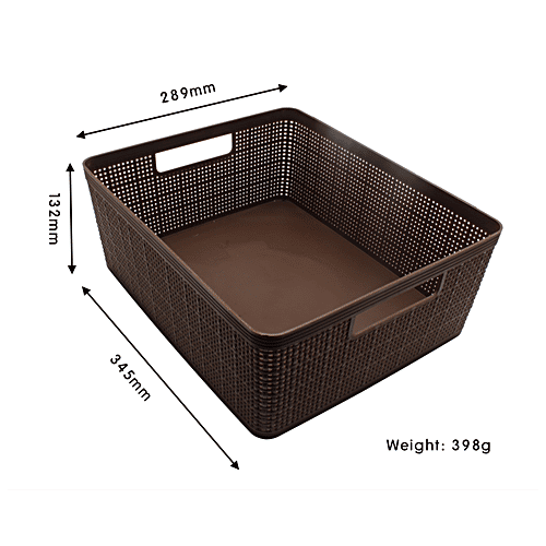 Jaycee Premium Tray - Plastic, Storage Box, For Multipurpose Use, Chocolate Brown, 10 pcs  
