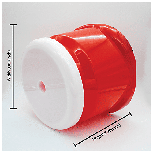 Jaycee Sit On Stool - 8.25" Height, Anti-Skid, Durable, Strong Top, Red, 1 pc  