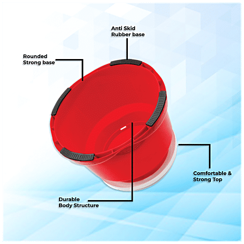 Jaycee Sit On Stool - 8.25" Height, Anti-Skid, Durable, Strong Top, Red, 1 pc  