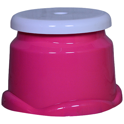 Jaycee Sit On Stool - 8.25" Height, Anti-Skid, Durable, Strong Top, Pink, 1 pc